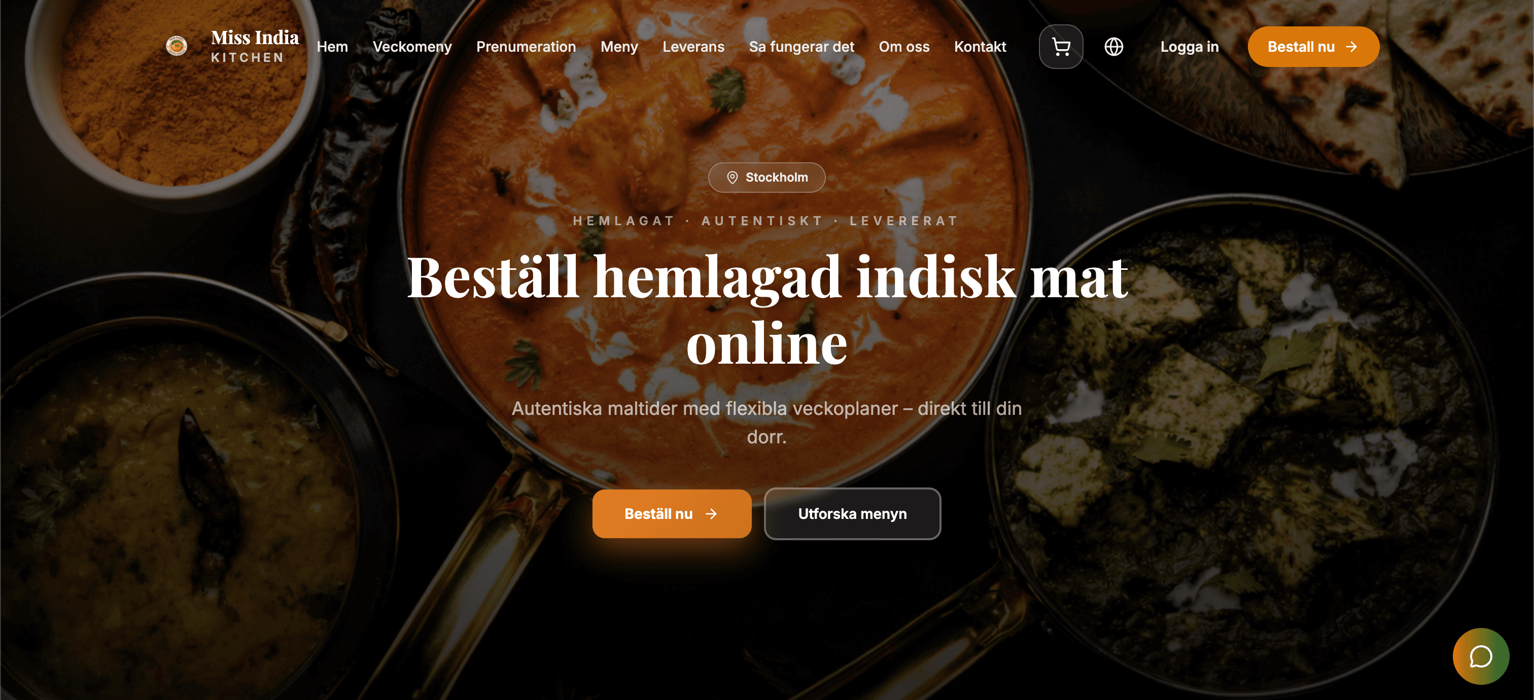 Miss India Kitchen — home-cooked Indian food online, Stockholm